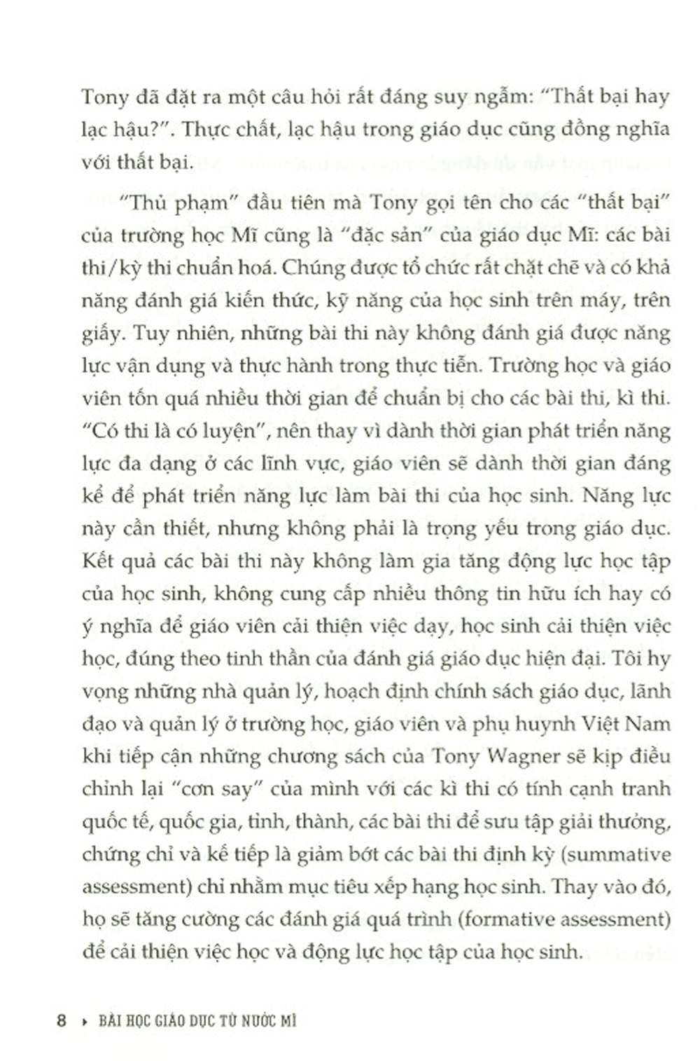 Bài Học Giáo Dục Từ Nước Mĩ