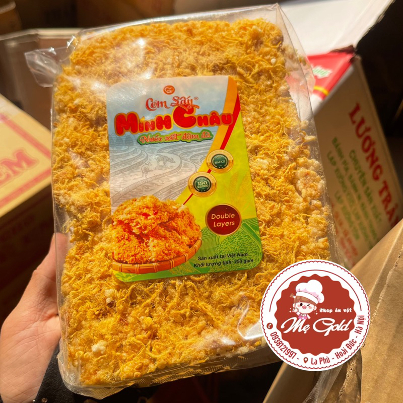 Cơm cháy chà bông Minh Châu, cơm sấy ruốc 2 tầng (khay 250g)