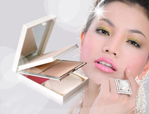 Phấn phủ  trang điểm essance 5 trong 1 (má hồng , bông phấn)