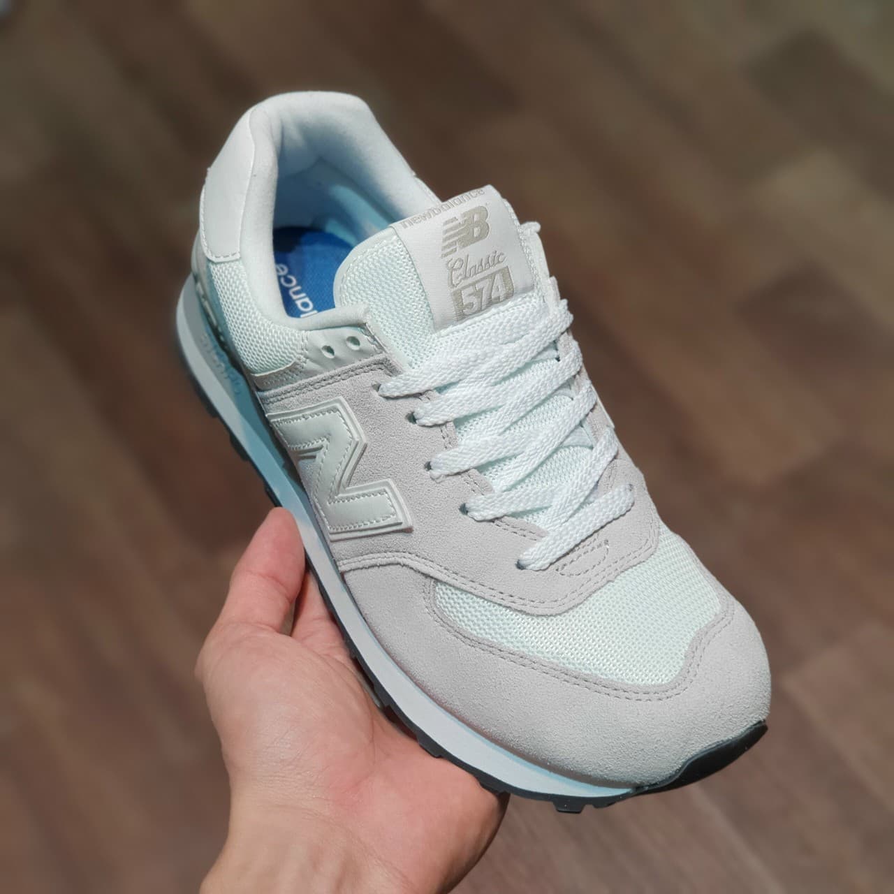Giày thể thao NB 574 xám đế đen