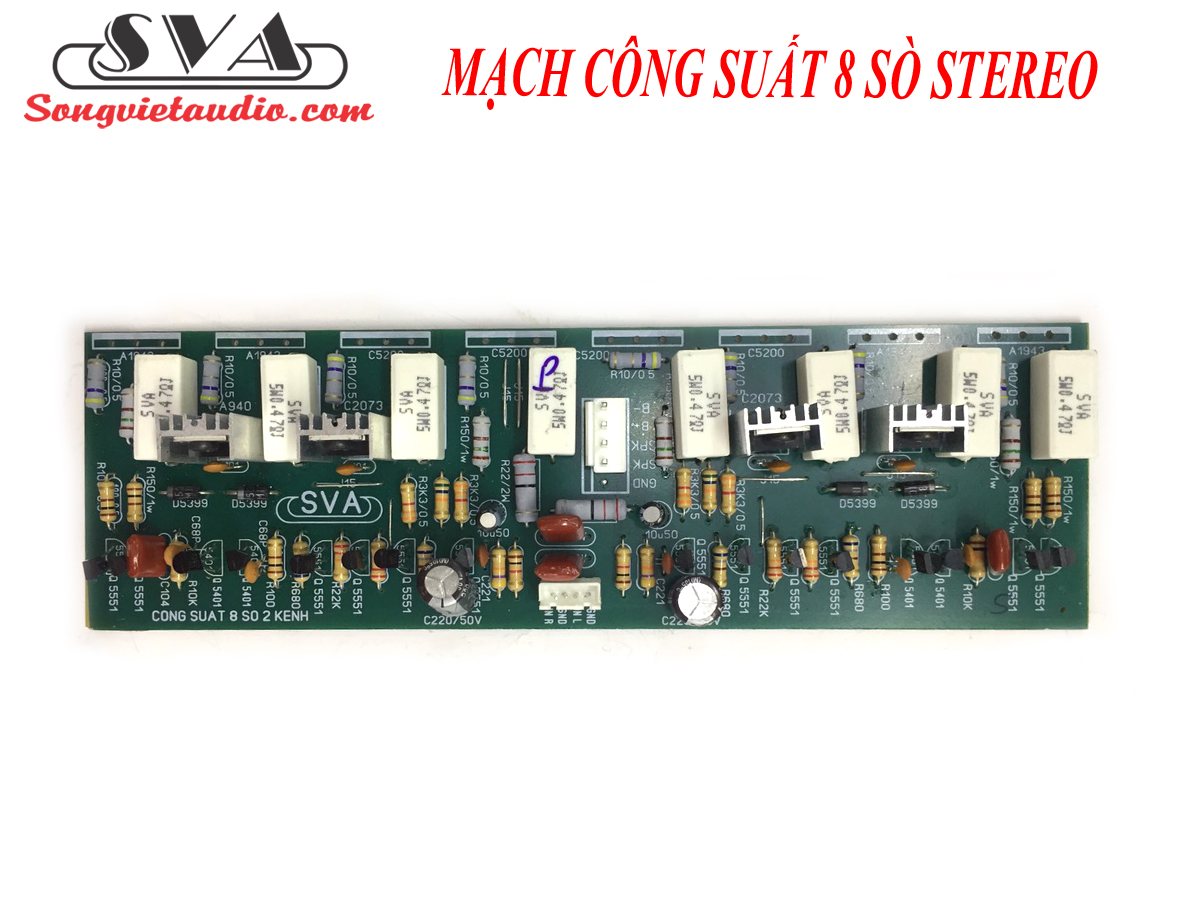 MẠCH CÔNG SUẤT 8 SÒ STEREO (2 KÊNH) - 1 MẠCH