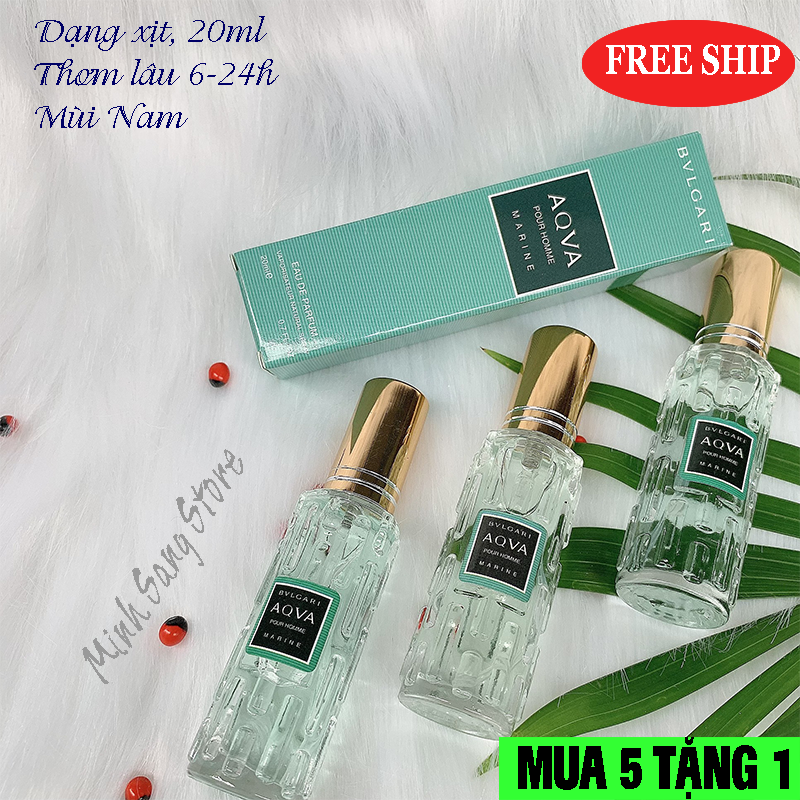 [HCM]COMBO 2 CHAI NƯỚC HOA NAM CHIẾT PHÁP AQUA 20ML