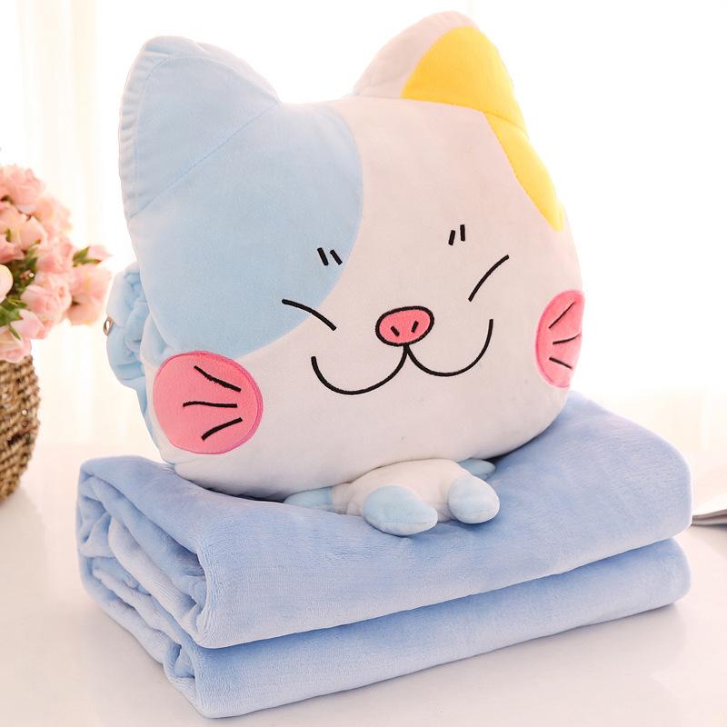 Gối chăn hình mèo dễ thương 160x110cm