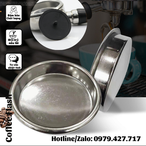 Phin mù inox (filter mù inox) vệ sinh máy pha cà phê, phin mù cao su vệ sinh máy pha cà phê
