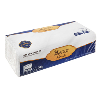 [HCM]KHĂN SOFTPACK BLESS YOU FAMILLE 200 TỜ
