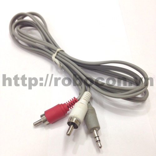 DÂY CÁP 1 ĐẦU ĐỰC 3.5MM RA 2 ĐẦU ĐỰC RCA HOA SEN