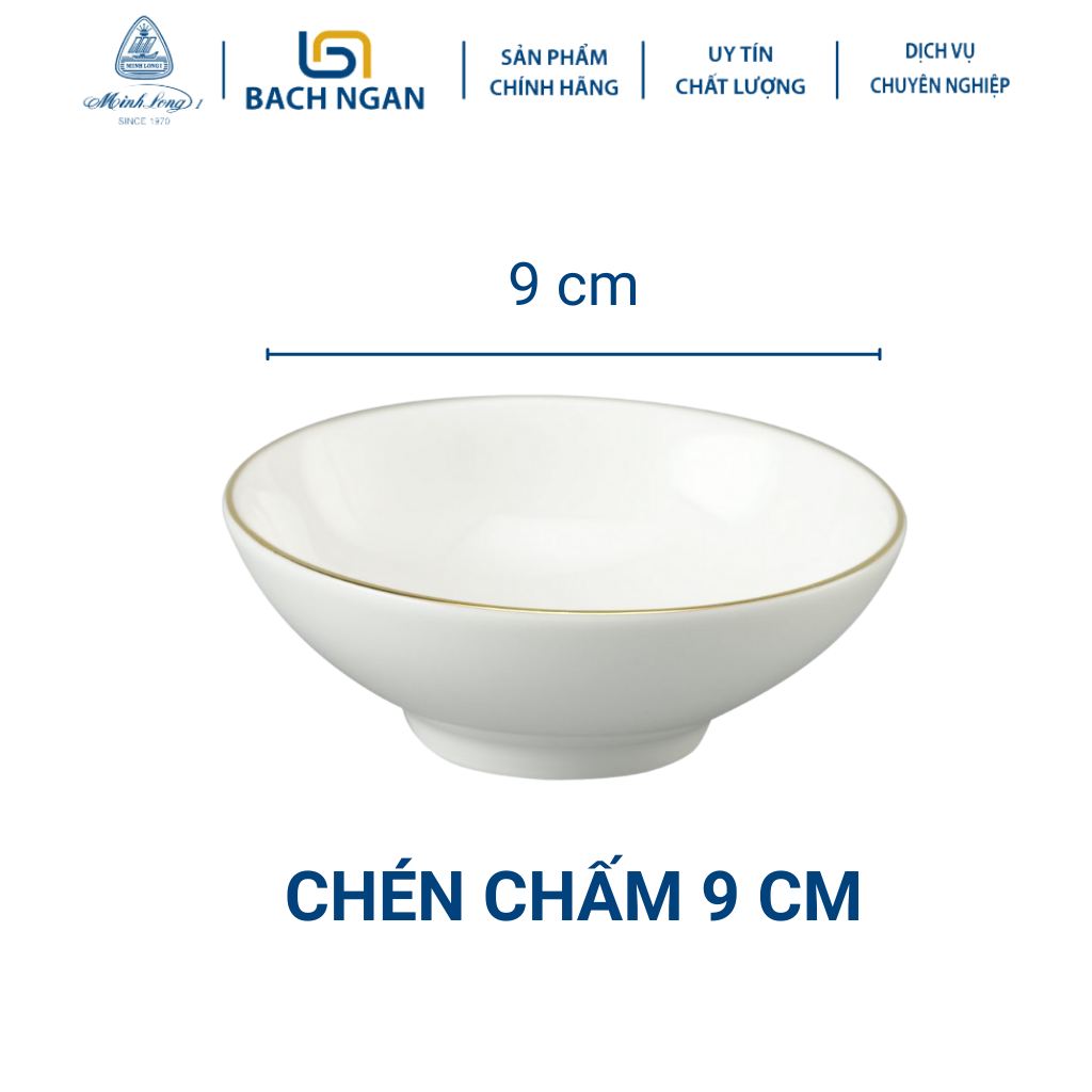 Bộ 5 Chén Chấm Minh Long 9cm – Daisy IFP Viền Chỉ Vàng