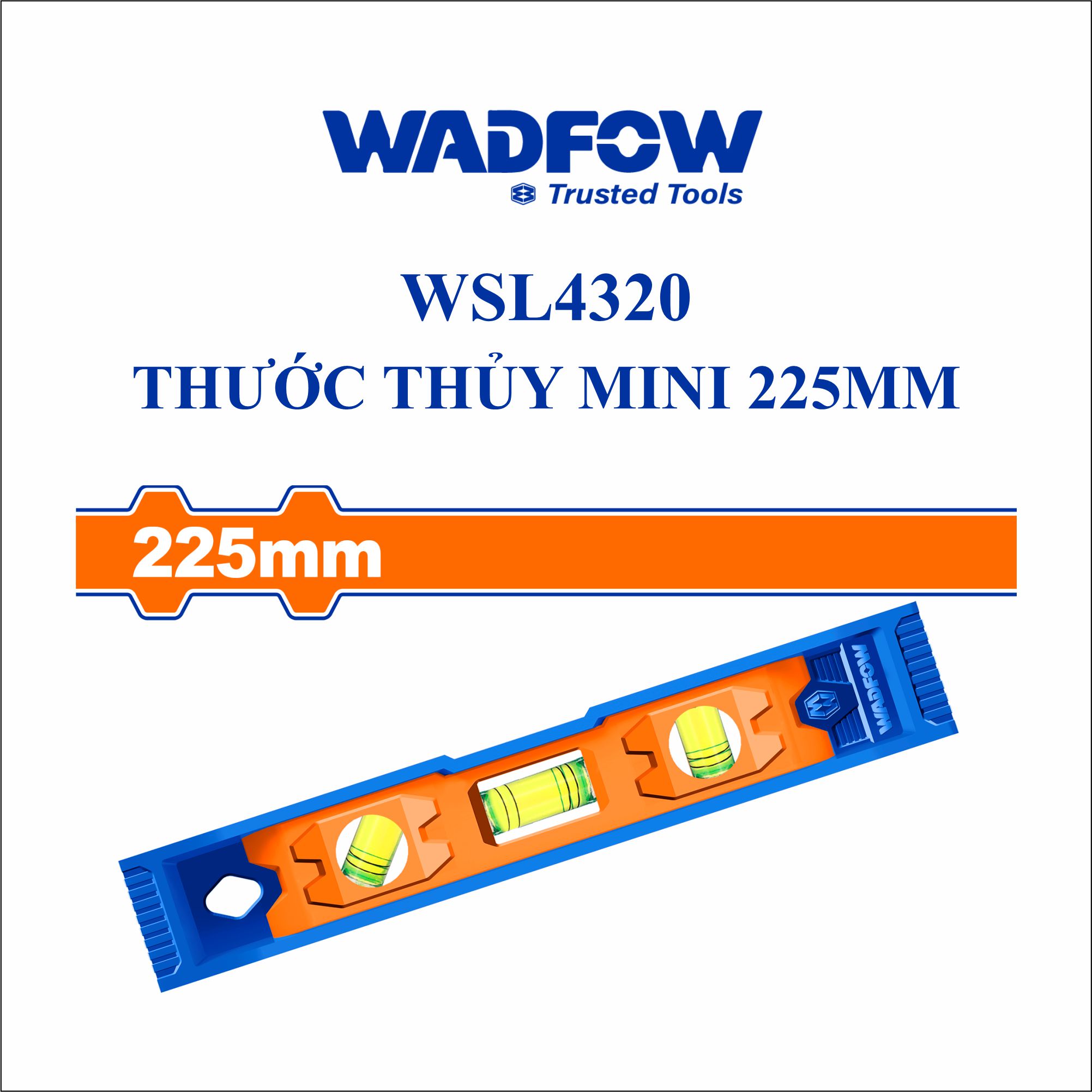 WSL4320 Thước thủy mini 225mm có nam châm WADFOW
