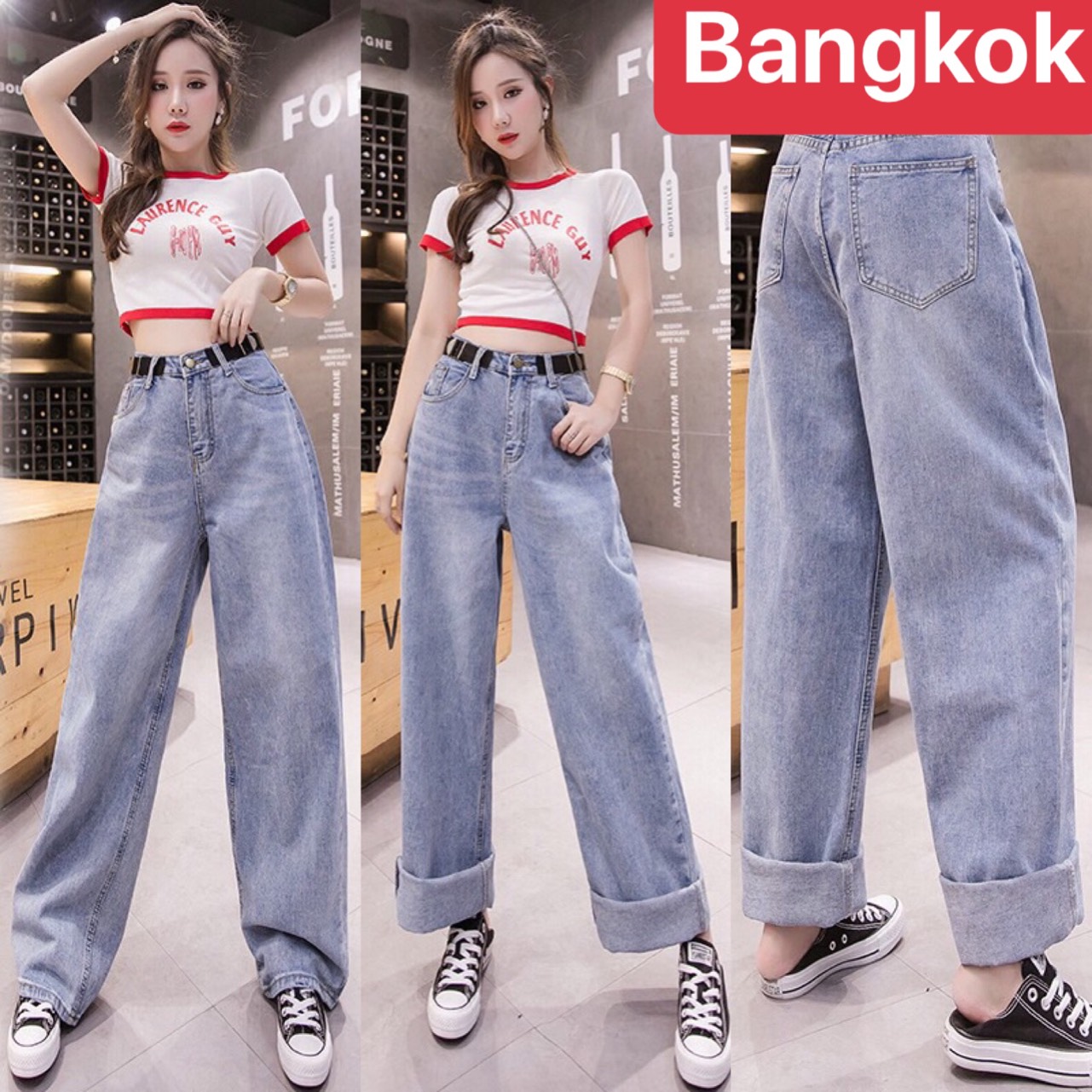 QUẦN JEAN BAGGY NỮ CHẤT BÒ XANH ỐNG RỘNG LƯNG CAO NÂNG MÔNG HÀN QUỐC BK-20 TÝ GOLD 2020