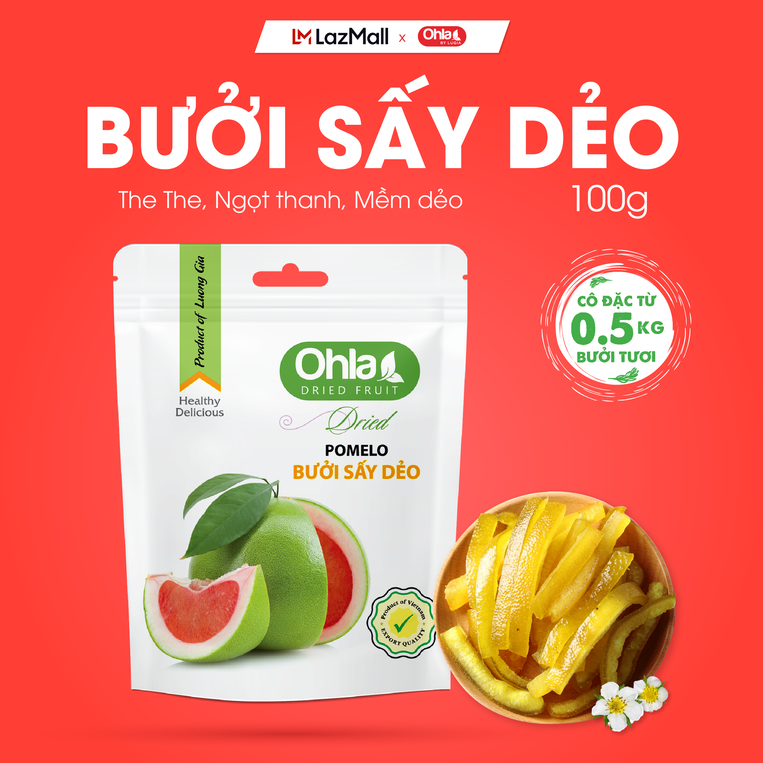 Bưởi sấy dẻo Ohla - 100gr