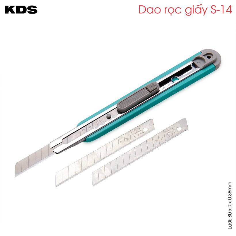 Dao rọc giấy văn phòng 9mm KDS Nhật Bản S-14