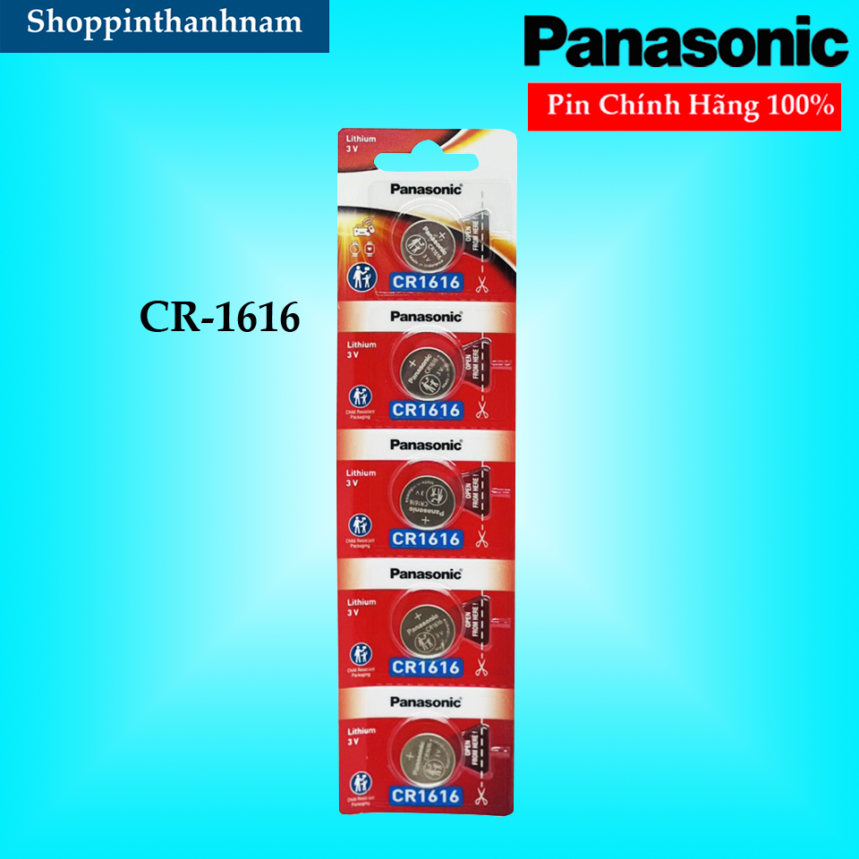 Pin CR1616 Panasonic Lithium 3V Vỉ 5 Viên Chính Hãng