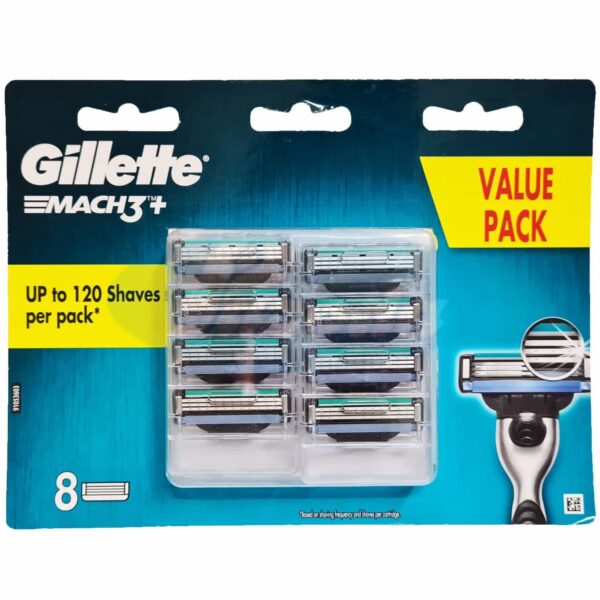 Lưỡi cạo râu Gillette Mach3+ Classic Vỉ 8 lưỡi