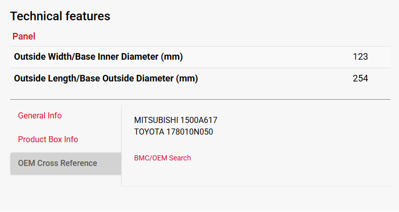[HCM] Lọc gió BMC cho xe Toyota Vios, Mitsubishi Xpander