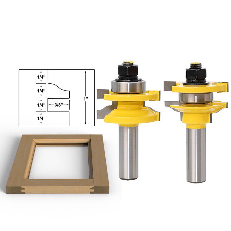 Bộ mũi dao phay gỗ làm cánh cửa bếp cốt 12ly7