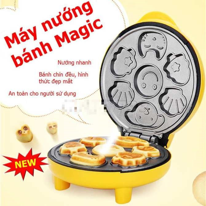 Máy nướng bánh hình thú Magic với 7 khuôn bánh hình con thú ngộ nghĩnh chất liệu hợp kim siêu bền chống dính, bên ngoài bằng nhựa chống nóng- Máy đánh trứng 7 cấp độ SCARLETT cao cấp