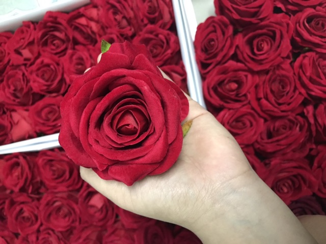 Sỉ đầu bông hồng lụa cao cấp