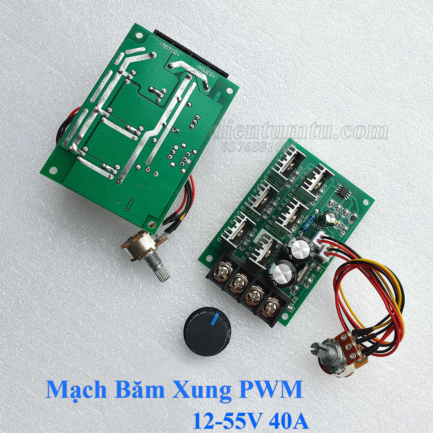 Mạch điều khiển tốc độ động cơ DC PWM 12V - 55V 40A (Mạch Băm Xung PWM)