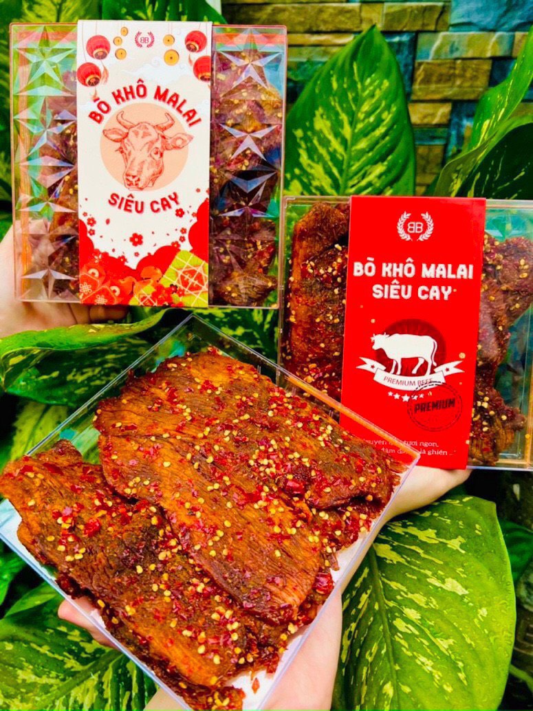 KHÔ BÒ MIẾNG MALAI SIÊU CAY 🐮🚫500gr