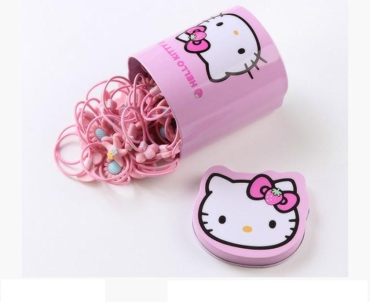 [HCM]HỘP 40 DÂY CỘT TÓC HELLO KETTY CHO BÉ - 40 DÂY CỘT TÓC HELLO KITTY