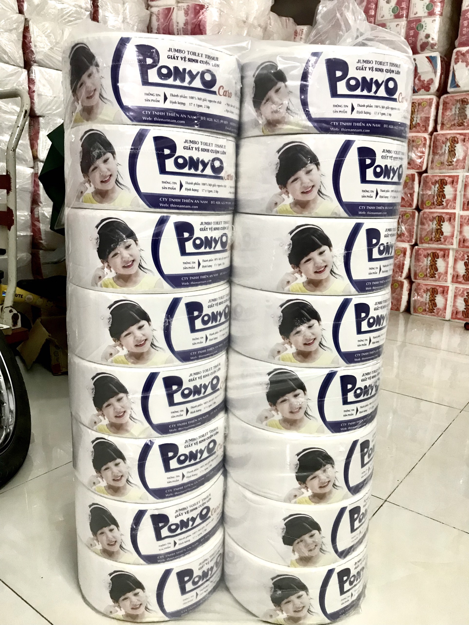 Giấy vệ sinh PONYO cuộn lớn 700g