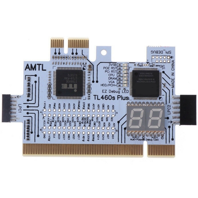 Bảng giá Detect Tool PCI-E LPC Multi Use Diagnostic Card Laptop Desktop Test Accessories Post LED Indicator PC Motherboard Debug Analyzer Phong Vũ
