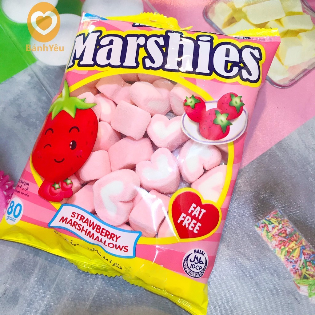 Kẹo xốp Dâu Marshmallow (80g)