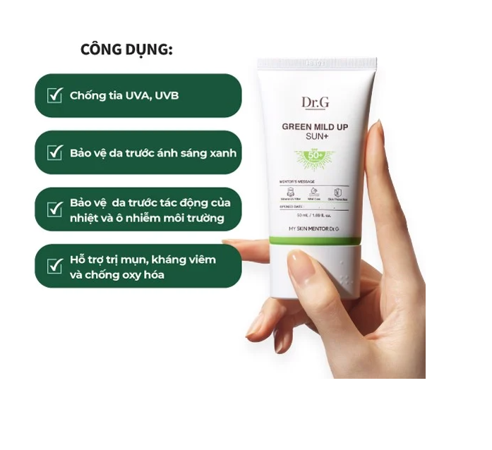 Kem Chống Nắng Dr.G Sun+ SPF50+ PA++++ (50ml)