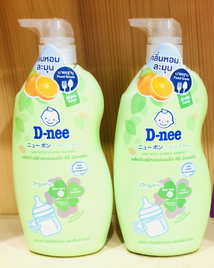 [HCM] [ mẫu mới ] Nước rửa bình sữa Dnee  Organic Thái Lan chai 620ml