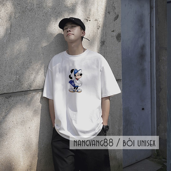 Áo Thun Unisex [ Mickey MLB ] Nam Nữ dễ phối đồ cực Hót