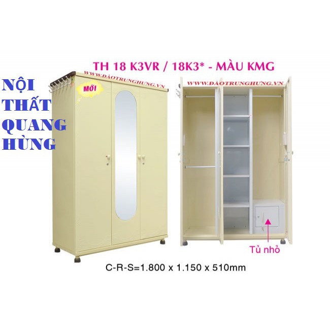 Tủ sắt đựng quần áo lắp ráp trung hưng