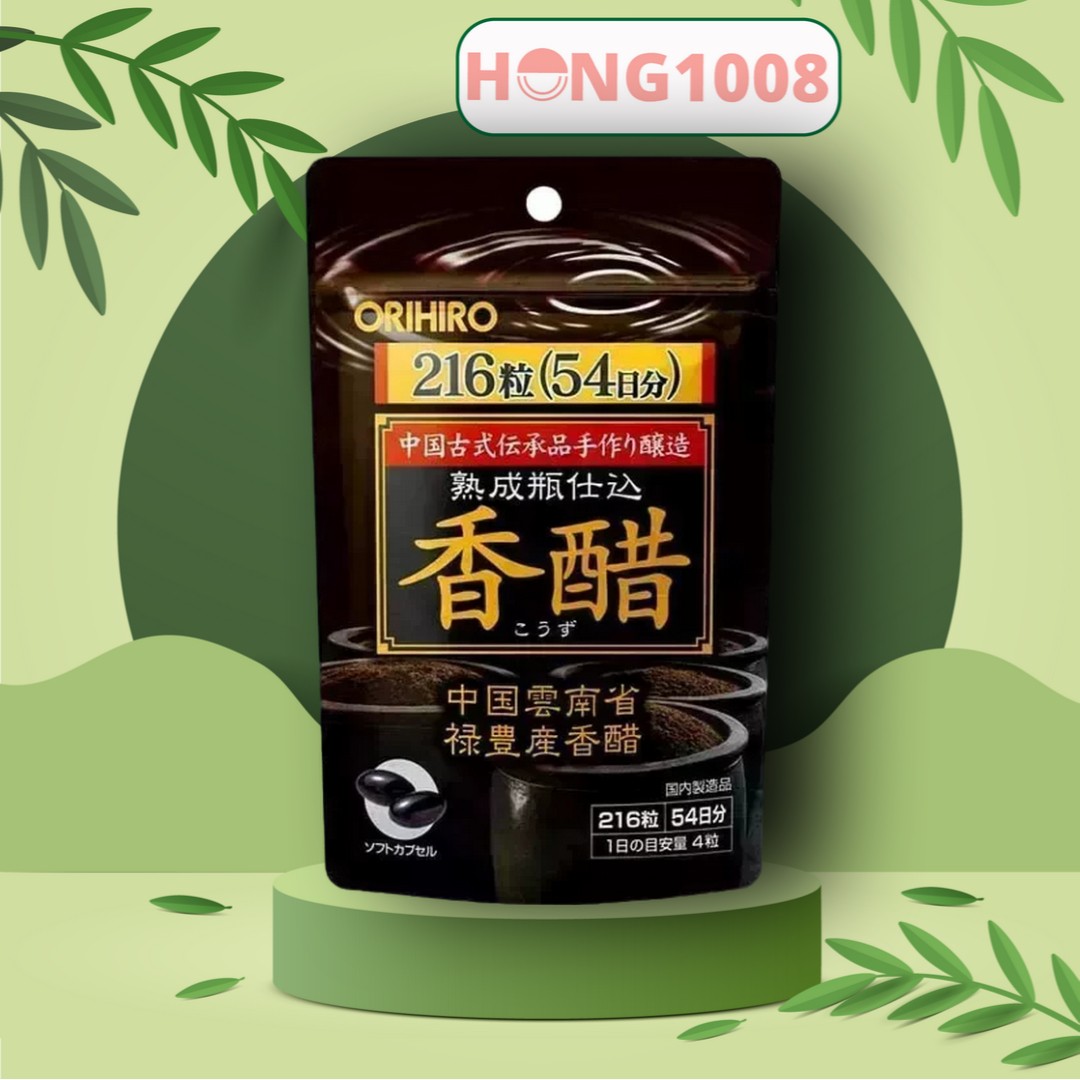 Viên uống Giấm Đen Giảm Cân Nhật Bản Orihiro 216 Viên Hỗ Trợ Cải Thiện Cân Nặng Vóc Dáng, Giúp Cơ Thể Săn Chắc Và Dẻo Dai - Shop Hong1008
