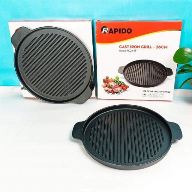 Sale Chảo nướng tròn Rapido 26cm dùng được bếp từ
