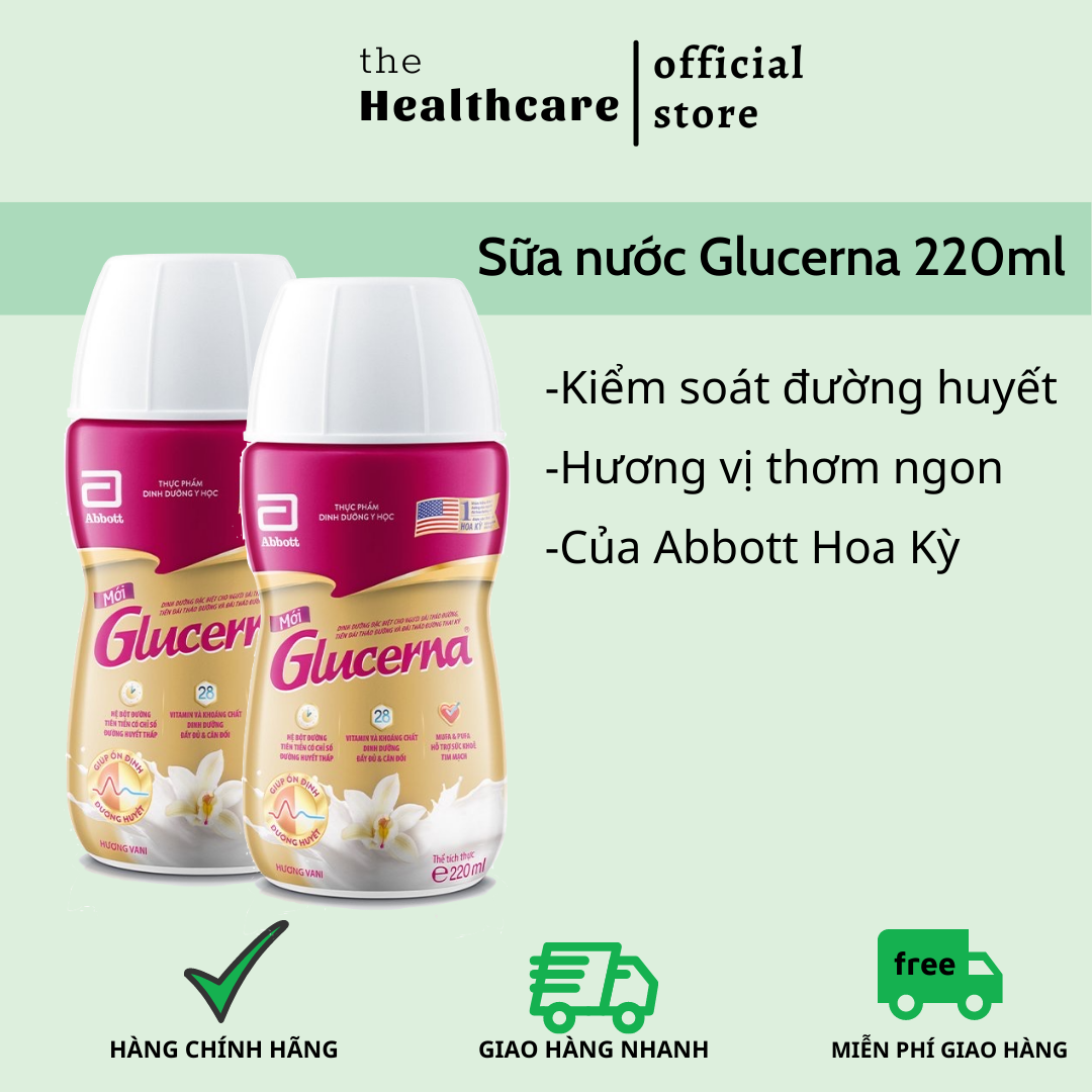 Sữa nước Glucerna chai 220ml dành cho người tiểu đường