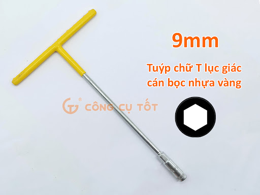 Tuýp chữ T đủ size (Tay vặn ốc chữ T) Cán Đen or Vàng