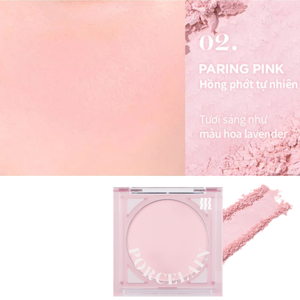 Phấn Má Hồng Dạng Nén Chuẩn Màu, Lâu Trôi Merzy Porcelain Cheek Blusher 4.2g
