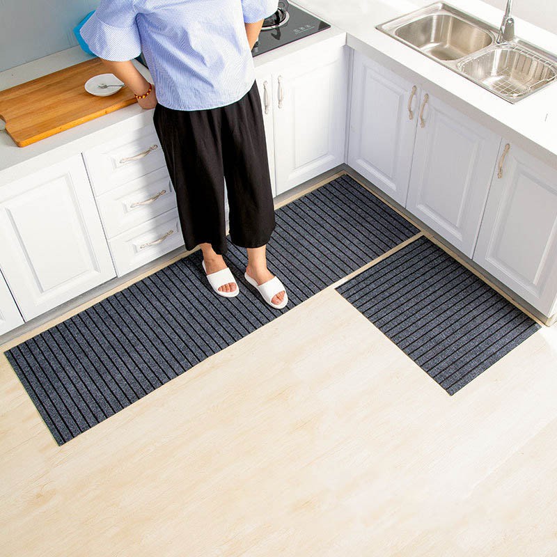 Thảm bếp vải polyester thấm nước chống trơn trượt phong cách hiện đại