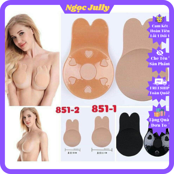 Dán Ngực Tai Thỏ,Dán Ngực,Dán Ti,Dán Nâng Ngực,Đôi miếng dán nhũ hoa Nâng ngực chống chảy sệ  Hình Tai Thỏ 853 Siêu Kute