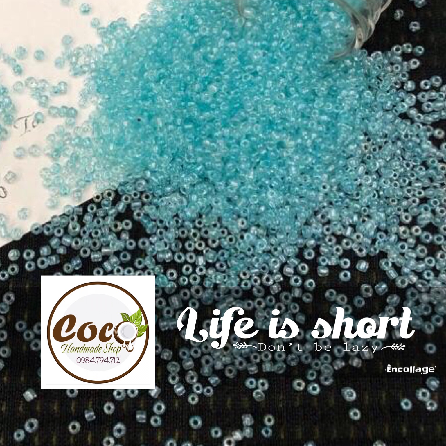 [HCM]100g Hạt Cườm Màu Trong 2mm