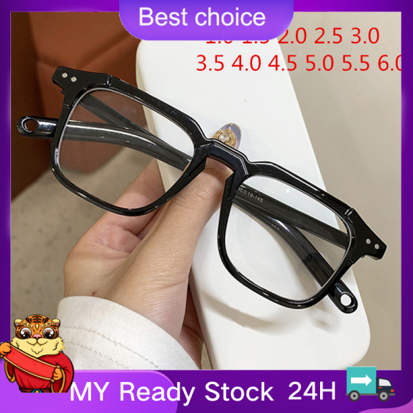 Giá bán 🔥Hộp đựng kính miễn phí🔥 Finished Myopia Glasses Women Men Small Square Eyeglasses Prescription Shortsighted Eyewear -1.0 1.5 2.0 2.5 3.0 3.5 4.0