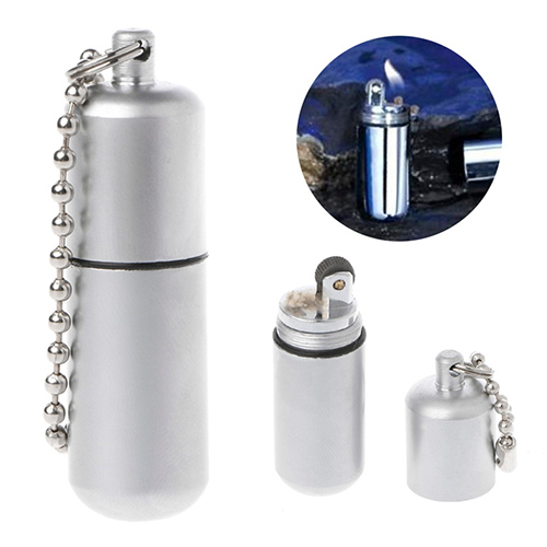 Bật lửa xăng đá kiêm móc khóa mini nắp vặn 055 (KHÔNG CHỨA XĂNG GAS)