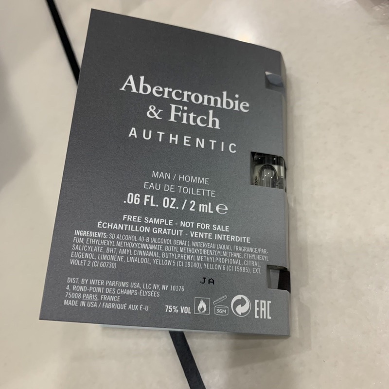 Nước hoa nam Vials A&F Authentic Man 2ml