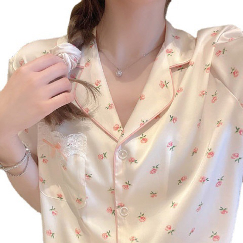 Bộ Lụa Cộc Phối Viền Cực Đẹp Hàng Mới