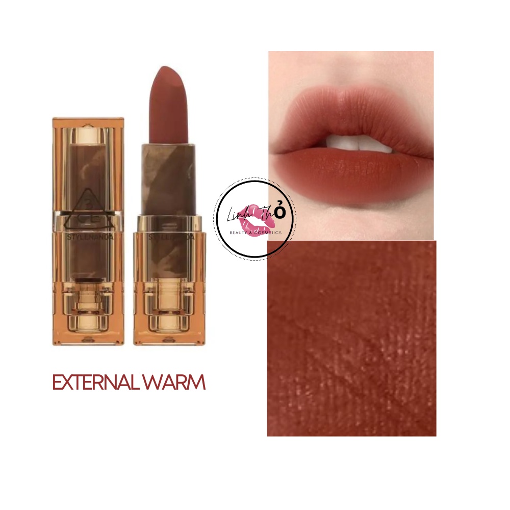 SON THỎI 3CE SOFT MATTE DEEP UNDER MORE DEEP BẢN VÂN ĐÁ Check Hidden Tag Chuẩn