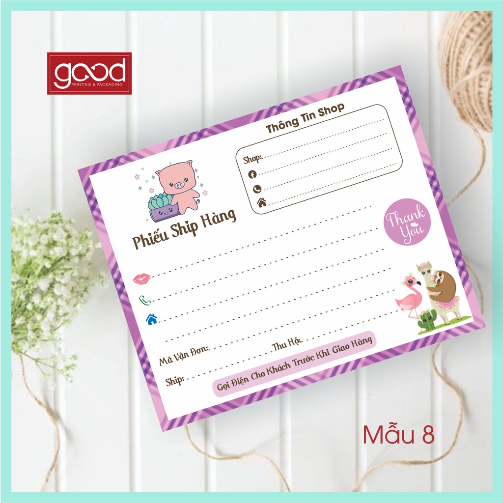 Combo 50 phiếu ship ciuteee 10x15cm