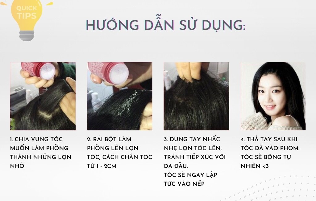Bột phủ làm phồng tóc thấm hút dầu tạo kiểu tóc Best+