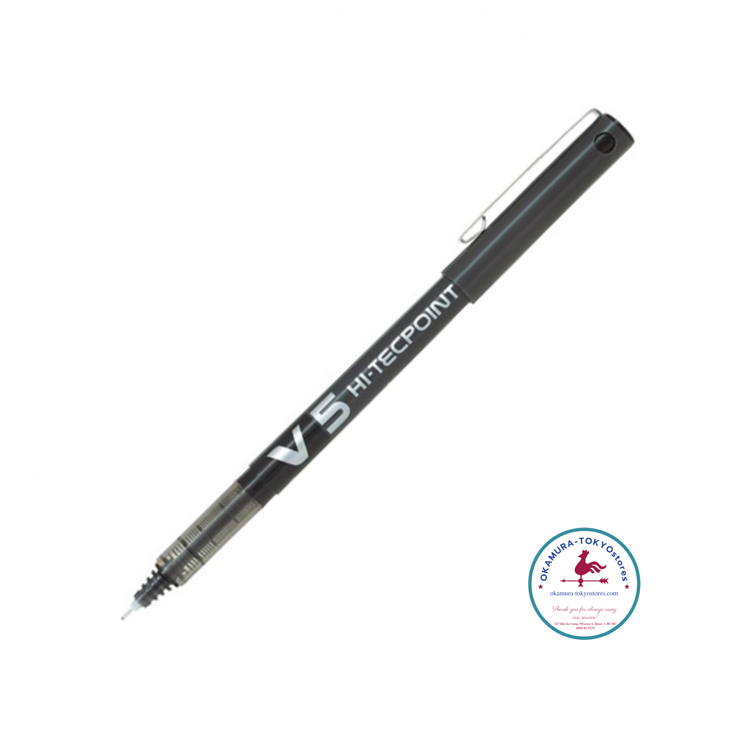 Bút Mực Nước Hi-Tech V5 Cartridge System_Mực Đen/BXC-V5-B-BGD