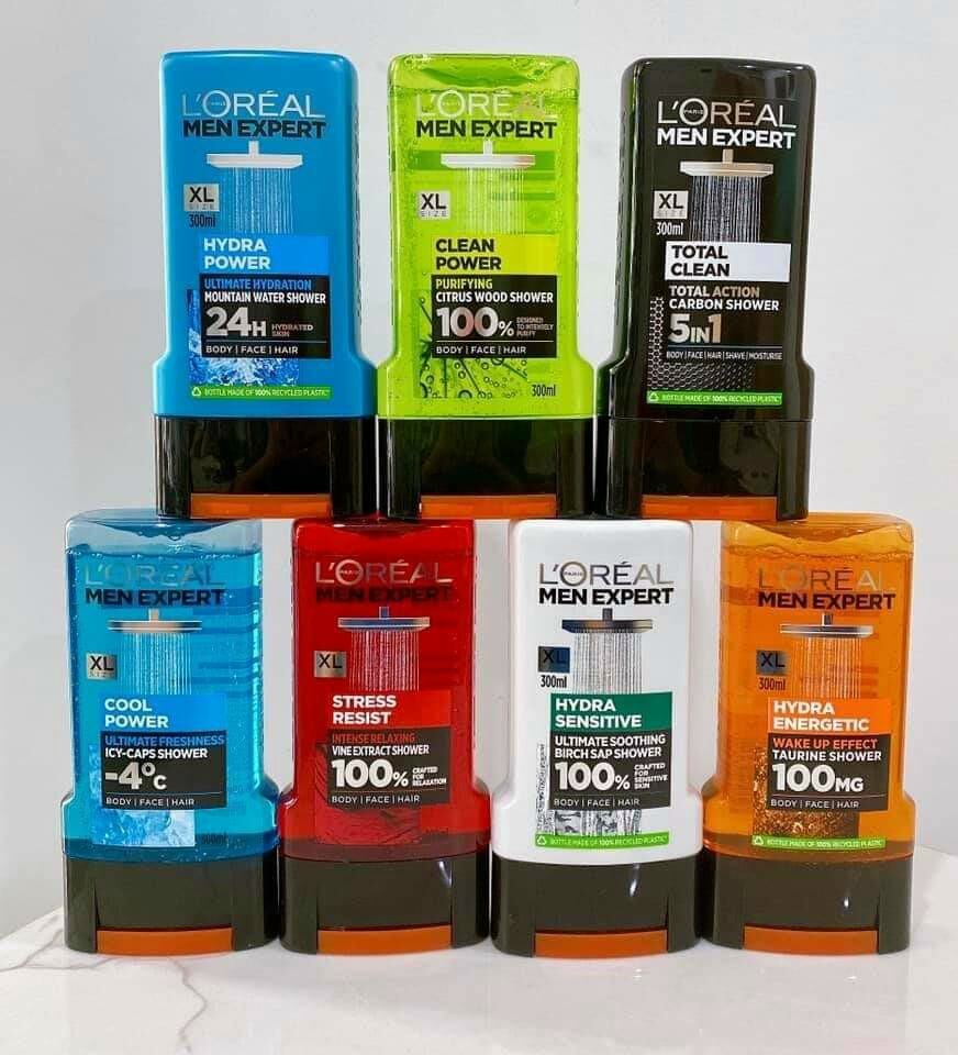 Sữa tắm gội toàn thân L OREAL MEN  chai 300ml