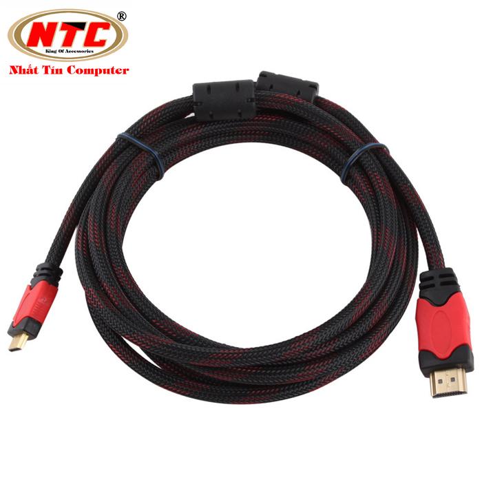 Cáp tín hiệu HDMI chống nhiễu dài 3m VS - loại tròn bọc dù (đen)