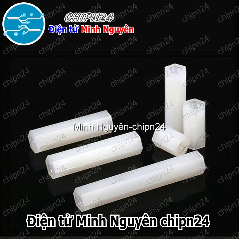 (F33-34) Cọc nhựa M3 (Cái-Cái) (Trụ nhựa 5mm/7mm/10mm/12mm/15mm/20mm/25mm/30mm/35mm/40mm/45mm/50mm) - [Chọn Loại] - HHH.00050